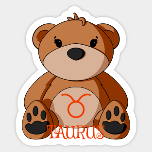 Taurus Teddy Bear Sticker